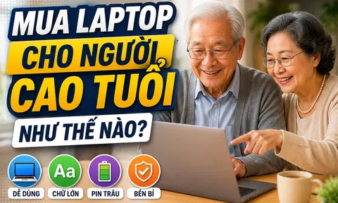 Chọn laptop cho ba mẹ, người lớn tuổi: Ưu tiên gì để dùng bền, dễ thao tác và ít lỗi vặt?