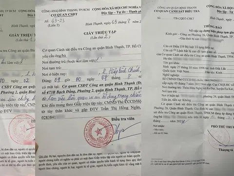 Công an quận Bình Thạnh gửi giấy triệu tập để 'gợi ý" rút đơn khiếu nại?