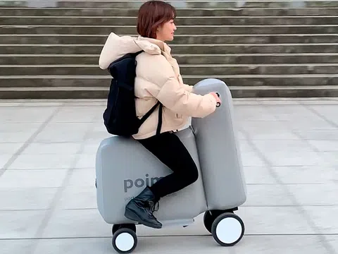 Xe máy điện bơm phồng có thể thay đổi hình dáng